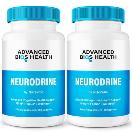 (2 Pack) Neurodrine Capsules, Advanced BioHealth Formula, All Natural Cognitive Support Pills, Neuro Drine Supplement to Reduce Brain Fog, Official Reviews (120 Capsules)
