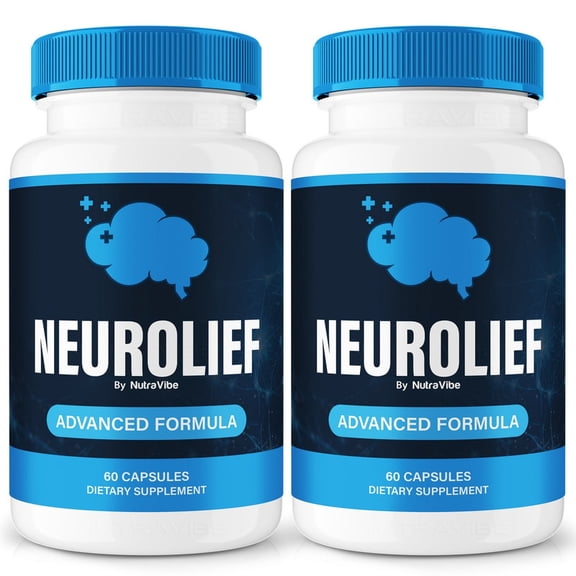 (2 Pack) Neurolief Daily Formula with a Natural Blend to Help Maintain Focus, Memory & Concentration | Clean, Gentle, Easy-to-Swallow Neuro Lief Capsules for Everyday Sharpness (120 Capsules)