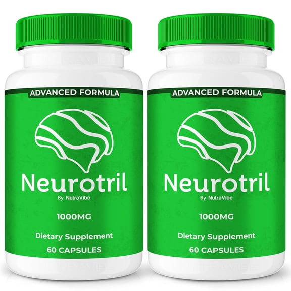 (2 Pack) Neurotril Daily Formula with a Natural Blend to Help Maintain Focus, Memory & Concentration | Clean, Gentle, Easy-to-Swallow Neurotril Capsules for Everyday Sharpness (120 Capsules)