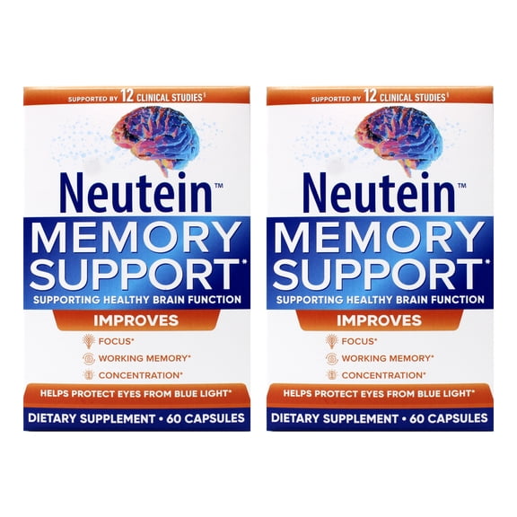 2 Pack - Neutein Natural Memory Support Supplement - PhD Formulated Cognitive Support - 60 Capsules