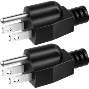 Power Tool Accessory - 2 Pack Black Plastic Neutral Ground Bonding Plug for Portable Inverter Generator, Fix Open Ground Faults