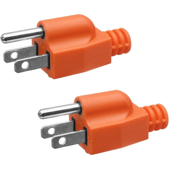 2 Pack Neutral Ground Bonding Plug for Portable Inverter Generator, Surge Protector with Floating Neutral on RV, Camper for Solve Open Ground Error (Orange)