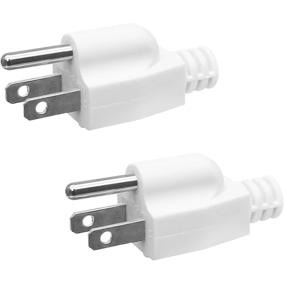 2 Pack Neutral Ground Bonding Plug for Portable Inverter Generator, Surge Protector with Floating Neutral on RV, Camper for Solve Open Ground Error (White)