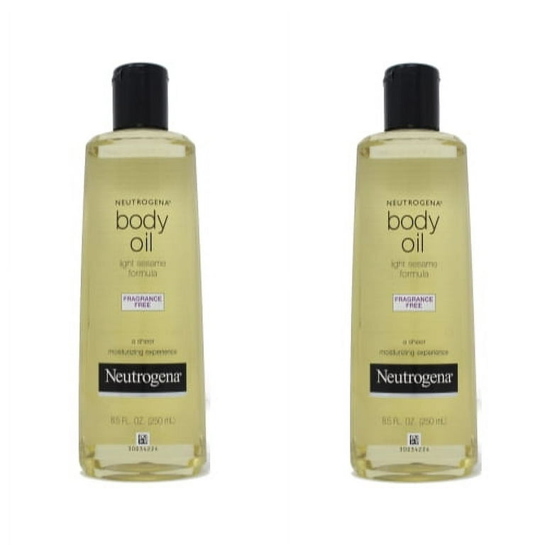 Neutrogena Fragrance-Free Lightweight Body Oil for Dry Skin, Fragrance  Free, 8.5 Fl Oz