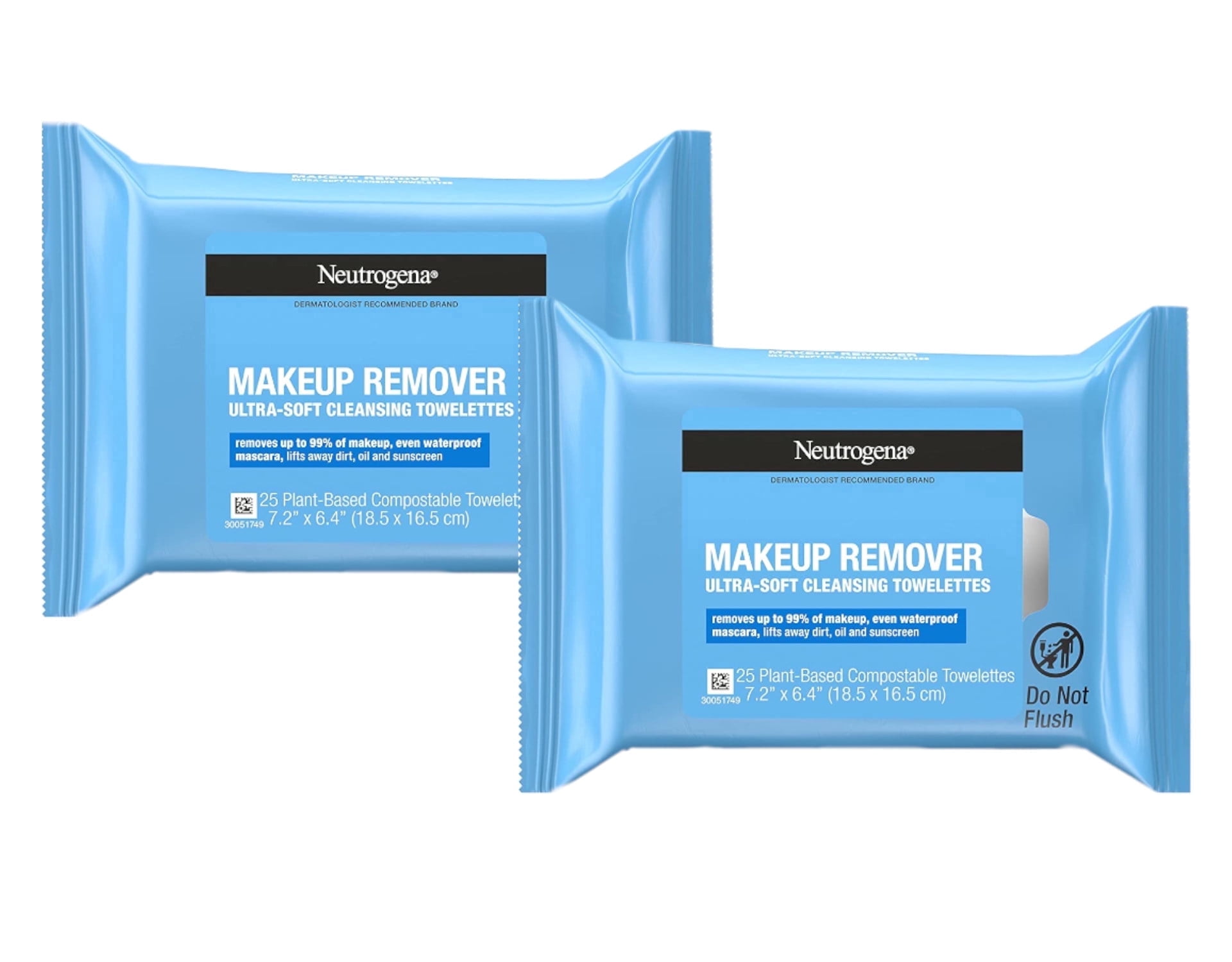 Neutrogena Makeup Remover Cleansing Towelettes, 25 Count Each, 2 pack