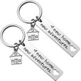thumbnail image 1 of 2 Pack New Home New Adventures Keychain First Home Gift Housewarming Gift Realtor Closing Gifts New Homeowner House Keyring, 1 of 4