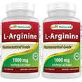 thumbnail image 1 of 2 Pack (New Improved Formula) Best Naturals L-Arginine 1000 mg 120 Tablets - Pharmaceutical Grade L Arginine supplement promotes nitric oxide synthesis, 1 of 7