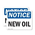 thumbnail image 1 of (2 Pack) New Oil OSHA Notice Sign 14 Inch X 10 Inch Plastic Sign, Weather Resistant, UV Protected for Workplace, Business, and Construction Site, Made in the USA, 1 of 8