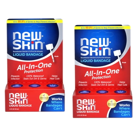 New-Skin First Aid Antiseptic Liquid Bandage 1 fl oz (30 ml) Each, 2 Pack