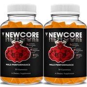 2 Pack Newcore Maximum Strength Male Performance Gummies, New Core Advanced Shilajit Formula Gummy 2 Month Supply