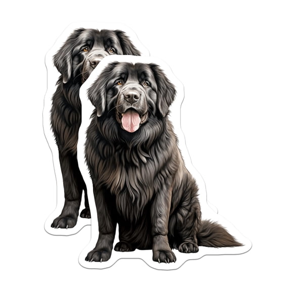 (2 Pack) Newfoundland Dog Magnets - Newfie Breed Decor - Pet Lover Accessory - 5 Inches On Longest Side - Thick Durable Magnet - Made in USA - MAG28979