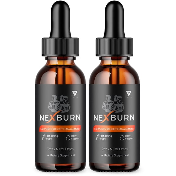 (2 Pack) Nexburn Wellness Drops, Nex Burn Weight Support Supplement (4oz)