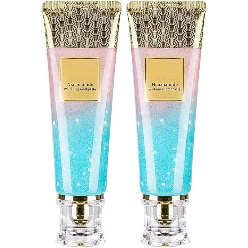 2 Pack Niacinamide Whitening Toothpaste, Triple Whitening Niacinamide ...