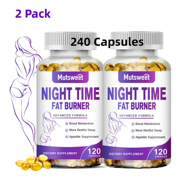 (2 Pack)Night time Fat Burner, Weight Loss Pills for Women & Man Diet