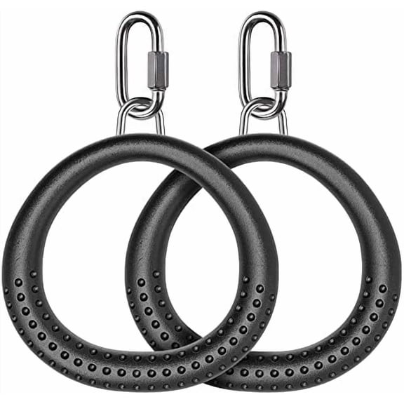 2 Pack of Ninja Gymnastic Rings,Monkey Ring Outdoor Backyard Ninja Accessories Set,Swing Bar Rings Obstacle Course for Training Equipment for Teens,1000LB Capacity