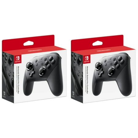 2 Pack OEM Official Nintendo Switch Pro Wireless Controller - Black - HACAFSSKA