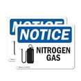 thumbnail image 1 of (2 Pack) Nitrogen Gas OSHA Notice Sign 10 Inch X 7 Inch Indoor / Outdoor Rust-Free Aluminum Metal Signs for Workplace, Workshop, and Construction Site, Made in the USA, 1 of 8
