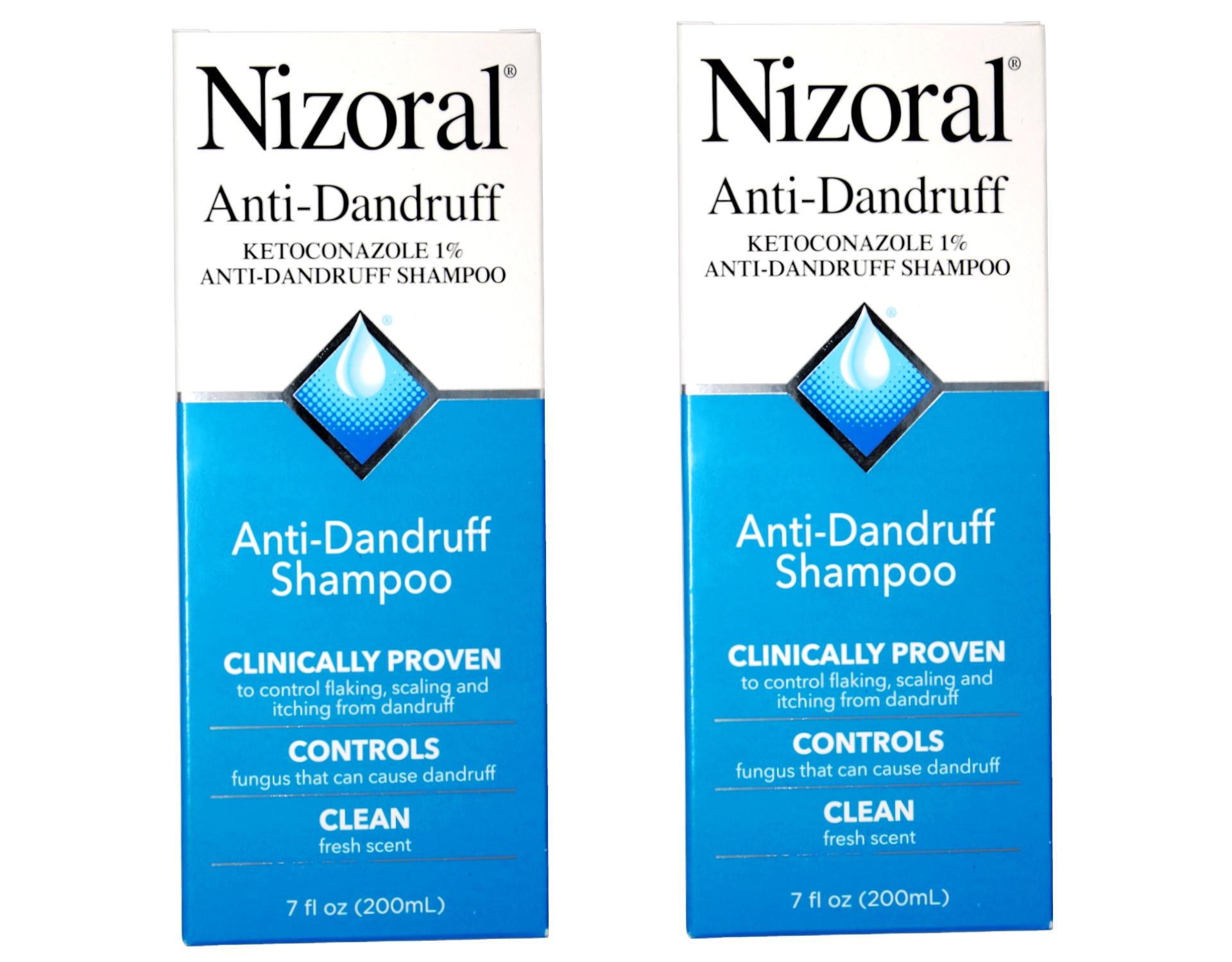 2 Pack Nizoral A-D Anti-Dandruff Ketoconazole 1% Shampoo - 7 oz (200 mL)