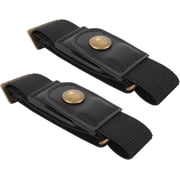 2 Pack No Buckle Elastic Stretch Belt for Women and Men Invisible Adjustable Waist Belt for Jeans Pants Dress