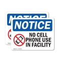 thumbnail image 1 of (2 Pack) No Cell Phone Use In Facility Sign, 1 of 7