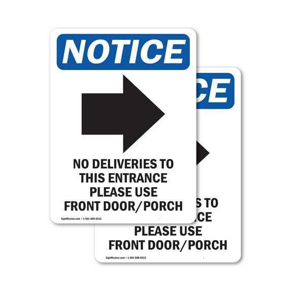 (2 Pack) No Deliveries To This Sign