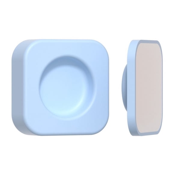 2-Pack No-Drill Wall Mount Magnetic Silicone Patch, Adhesive Wall Strips for TV/AC Remote Organizer,Easy Access & Space Saving Home Storage Solution,Blue