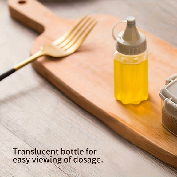 Portable Condiment Squeeze Bottles, Leakproof Squeeze Bottle Set for Sauces, Ketchup & Dressing, Refillable Sauce Containers for BBQ & Travel