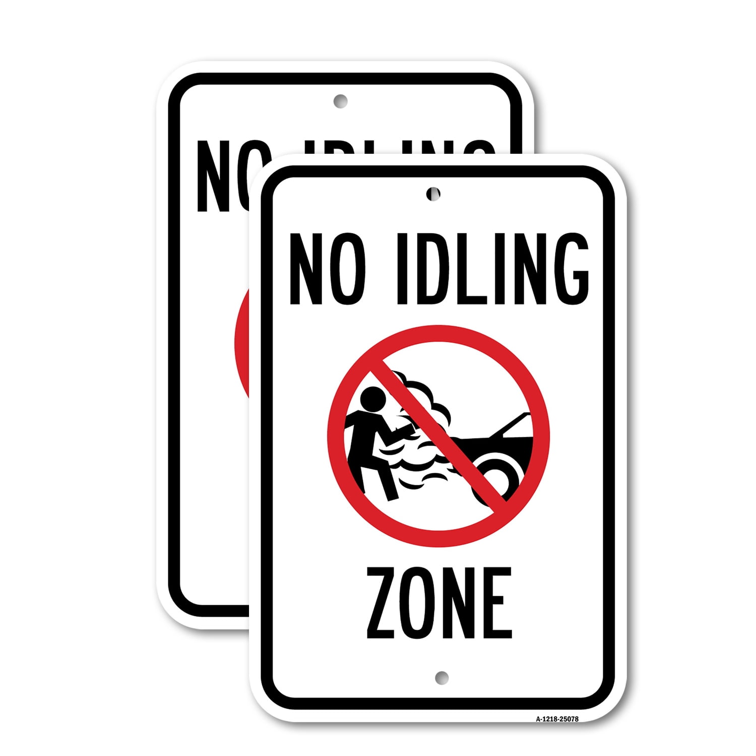 (2 Pack) No Idling Zone | 18