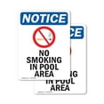 thumbnail image 1 of (2 Pack) No Smoking In Pool Area Sign, 1 of 7