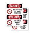 thumbnail image 1 of (2 Pack) No Smoking On These Premises Bilingual OSHA Danger Sign, 1 of 7