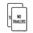 thumbnail image 1 of (2 Pack) No Trailers | 18" X 24" Heavy-Gauge Aluminum Sign | Rust Free Aluminum, Weather Resistant, Waterproof, Fade Resistant, 2 Pre-drilled Holes, 1 of 4