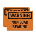 thumbnail image 1 of (2 Pack) Non Load Bearing OSHA Warning Sign 18 Inch X 12 Inch Vinyl Label Decal Sticker Weather Resistant, UV Protected for Workplace, Business, and Construction Site, Made in the USA, 1 of 7