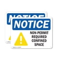 thumbnail image 1 of (2 Pack) Non-Permit Required Confined Space OSHA Notice Sign 10 Inch X 7 Inch Indoor / Outdoor Rust-Free Aluminum Metal Signs for Workplace, Workshop, and Construction Site, Made in the, 1 of 8