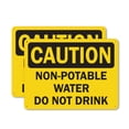 thumbnail image 1 of (2 Pack) Non-Potable Water Do Not Drink OSHA Caution Sign 10 Inch X 7 Inch Plastic Sign, Weather Resistant, UV Protected for Workplace, Business, and Construction Site, Made in the USA, 1 of 8