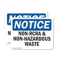 thumbnail image 1 of (2 Pack) Non-RCRA And Non-Hazardous Waste OSHA Notice Sign 24 Inch X 18 Inch Vinyl Label Decal Sticker Weather Resistant, UV Protected for Workplace, Business, and Construction Site,, 1 of 7