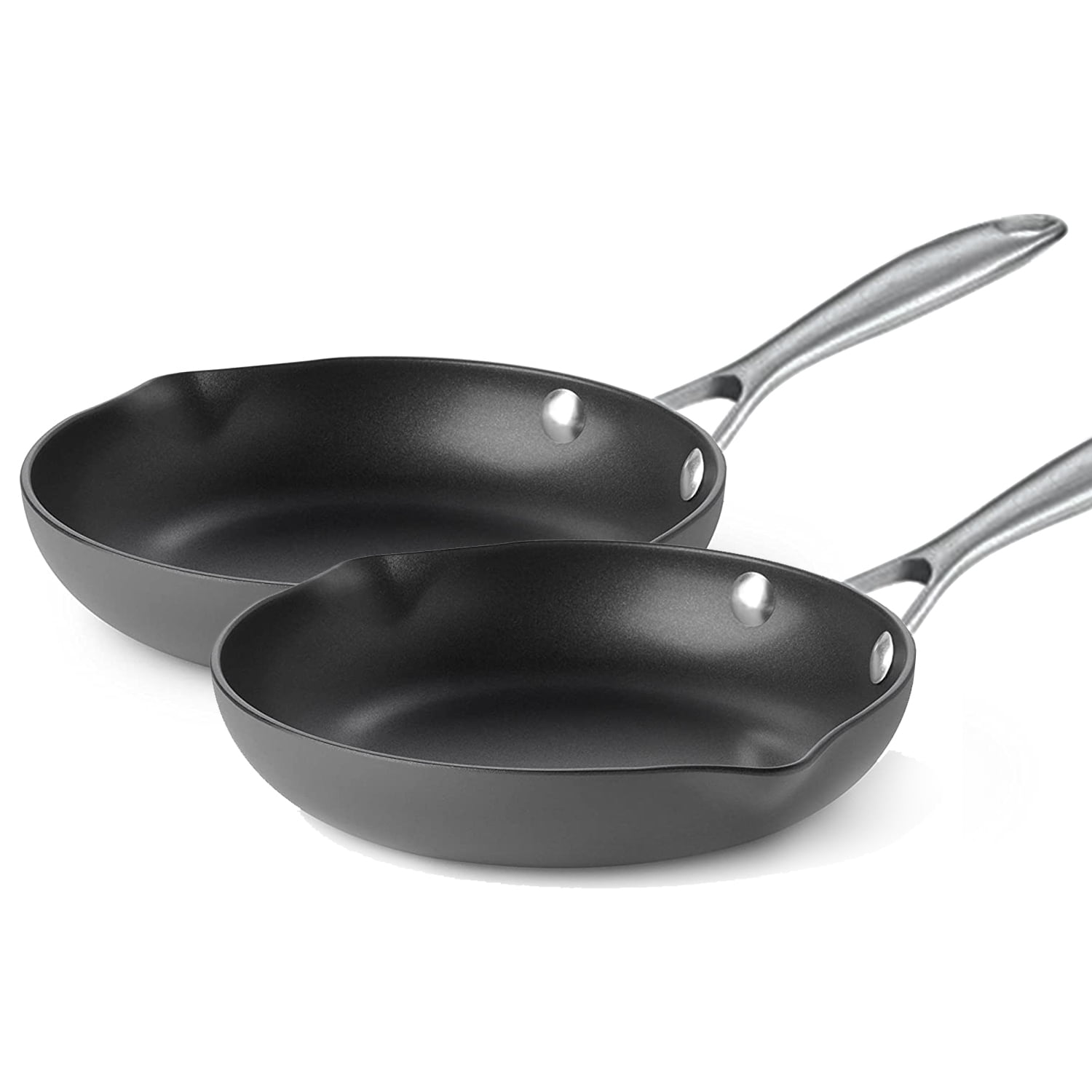 Non-Stick Hard Anodized Frying Pan Two Side Spouts 10 inch (NO COVER PAN  ONLY)
