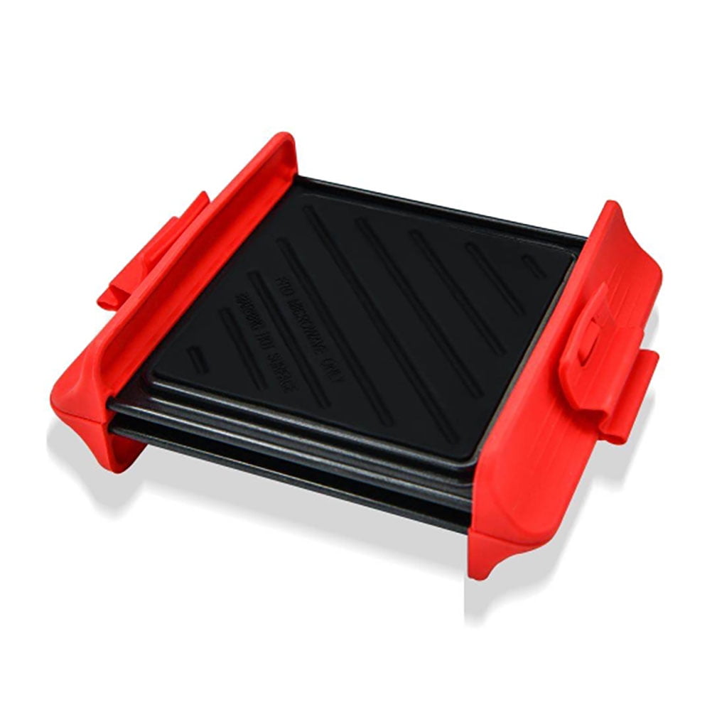 2-Pack Non-Stick Microwave Baking Sheets for Hassle-Free Cooking Quick-Heat BBQ trays