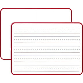 2 Pack Nonmagnetic Small Dry Erase White Board 9" x 12" Double Sided Small Dry Erase Board Lapboard,Handheld Red Framed Lapboard,Portable Personal Whiteboard for Classroom, Home & Remote Learning