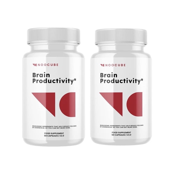 2-Pack Noocube Brain Productivity Pills, Cognitive & Memory Support - 120 Capsules