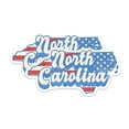 thumbnail image 1 of (2 Pack) North Carolina State Outline Stickers - Shape with USA Flag - 5 Inches On Longest Side - Premium Vinyl - Choose Your State - for Cars, Skateboards, Laptops - Made in USA - BMCS1159, 1 of 7
