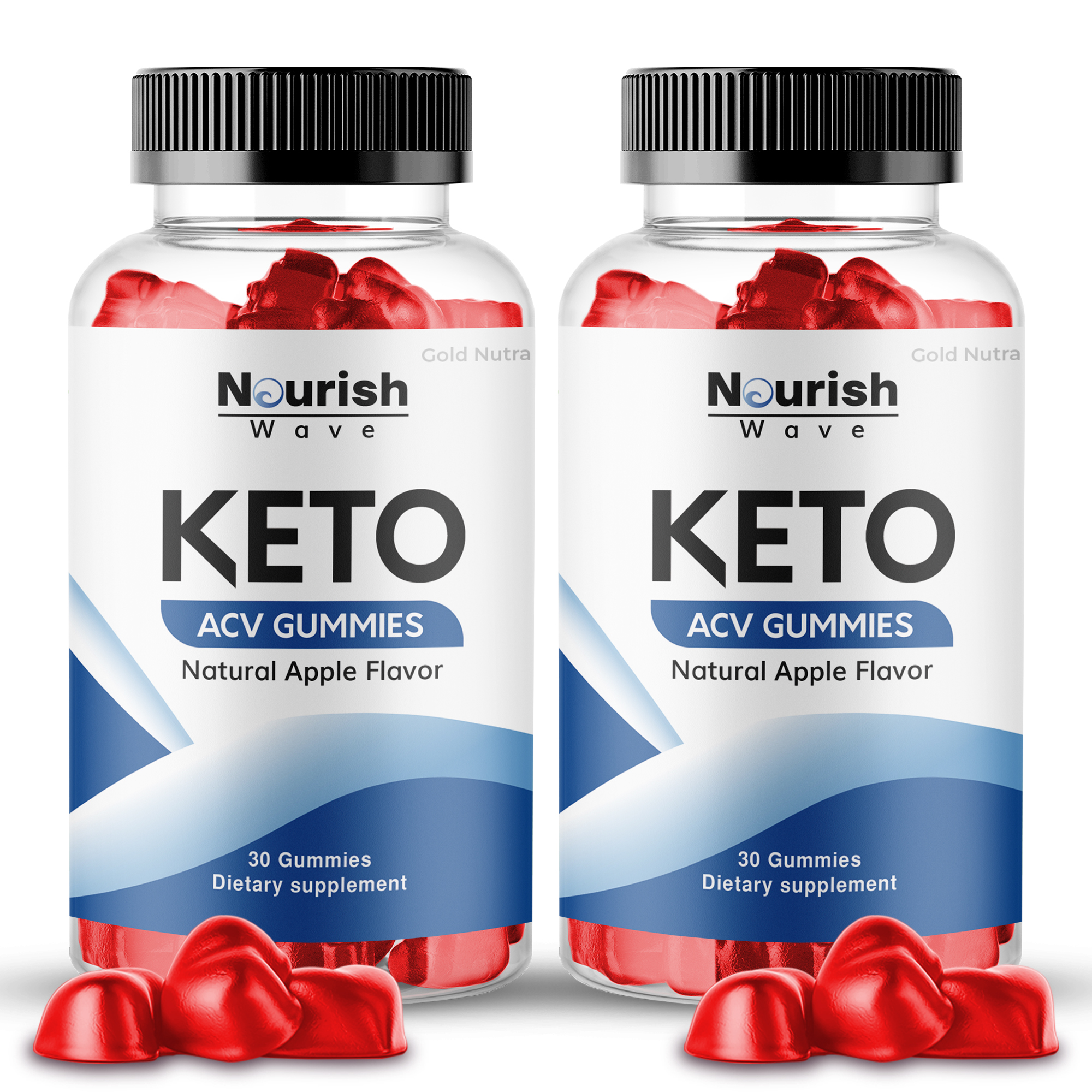 (2 Pack) Nourish Wave Keto Gummies, Nourish Wave Gummies, Official