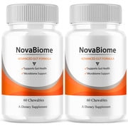 (2 Pack) NovaBiome Advanced Gut Formula, Nova Biom Daily Support (120 Chewables)