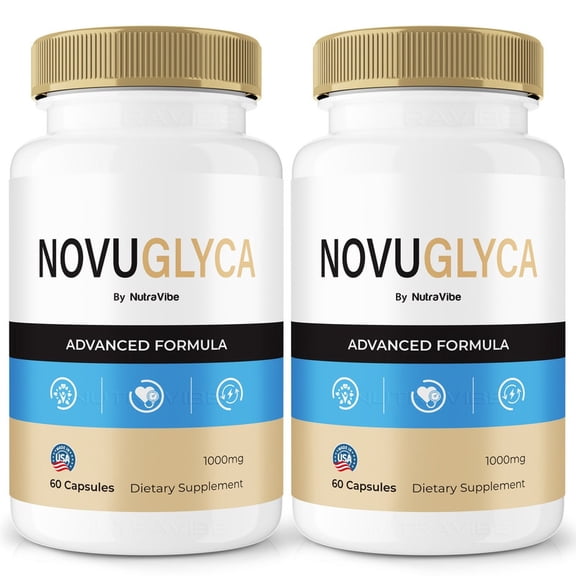 (2 Pack) NovuGlyca Original Formula with a Clean Blend to Support Healthy Circulation, Natural Energy & Balanced Levels | Just 2 Easy-to-Swallow Pills Daily (120 Capsules)