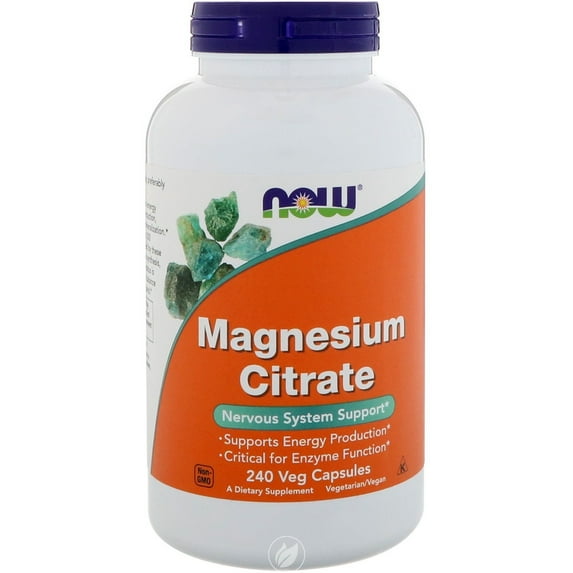 Now Foods MAGNESIUM CITRATE CAPS 240 VCAPS, Pack of 2