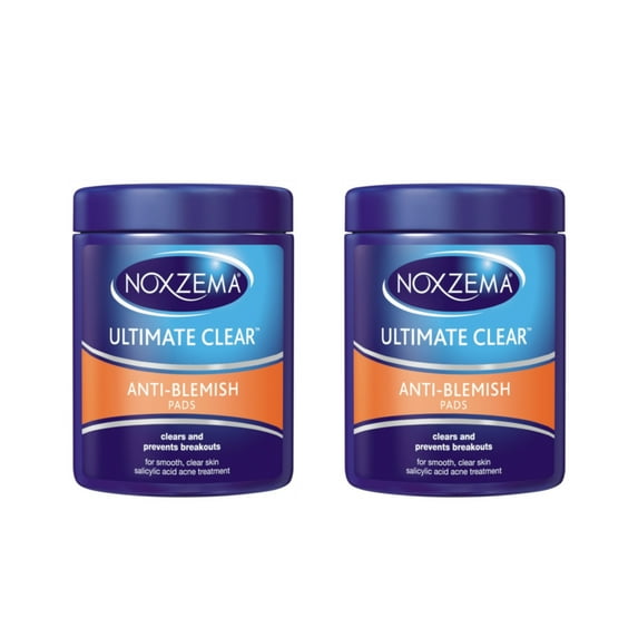 2 Pack Noxzema Ultimate Clear Anti-Blemish Pads 90 Each