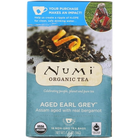 (2 Pack) Numi Teas Aged Earl Grey Black Tea 18Bag
