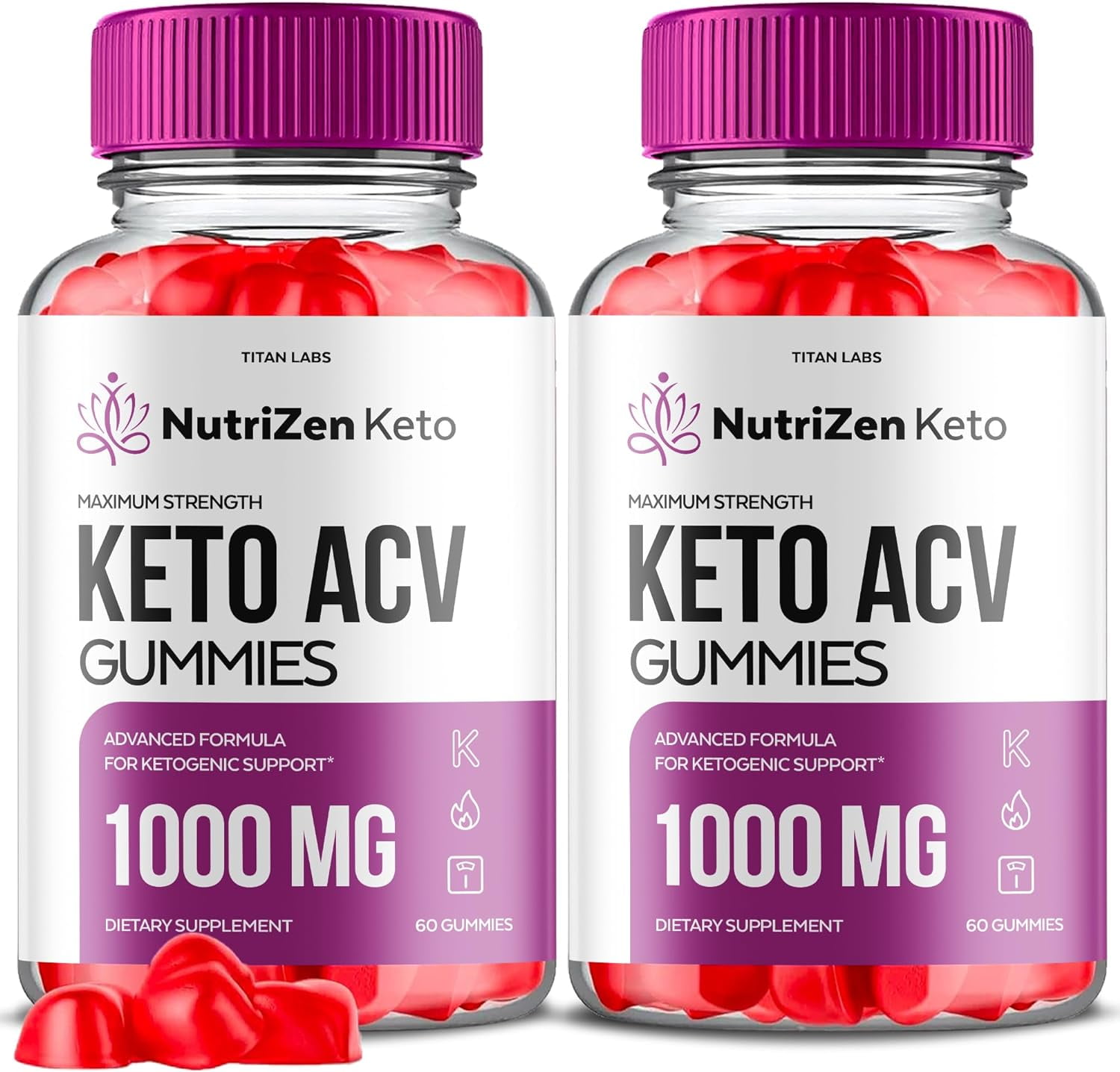 NutriZen Keto ACV Gummies, 2-Pack - Weight Loss & Energy Booster ...