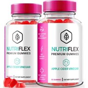(2 Pack) Nutriflex Keto ACV Gummies, Official Nutri Flex Keto+ACV Supplement, All Natural Apple Cider Vinegar, Keto Plus ACV, Premium Vitamin Reviews (120 Gummies)
