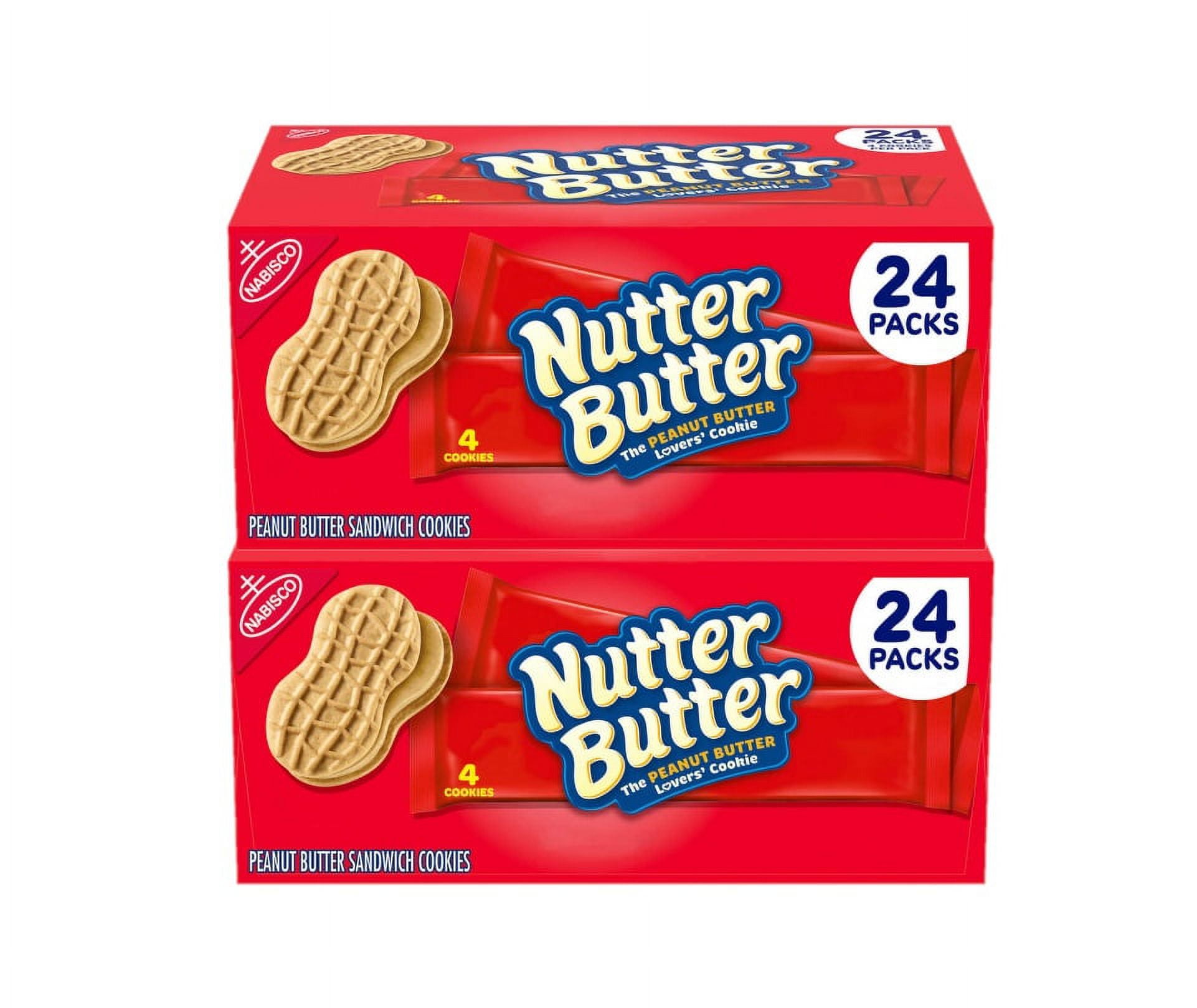 2 Pack Nutter Butter Sandwich Cookies, 1.9 oz, 24 Count