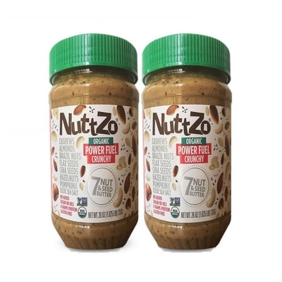 2 Pack | Nuttzo Organic 7 Nut & Seed Butter, Power Fuel Crunchy, 26 oz.